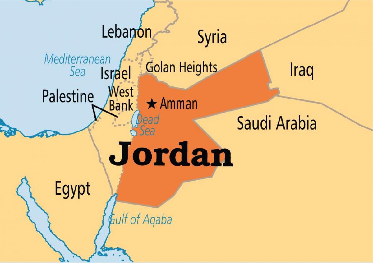 Јордан локација на мапи 