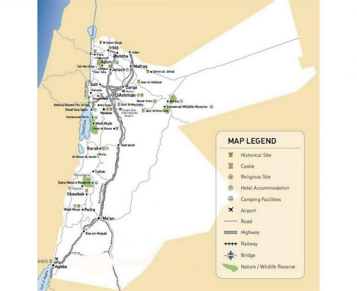 Јордан карта путовања