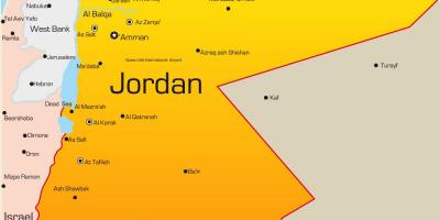 Карта Јордана на Блиском Истоку