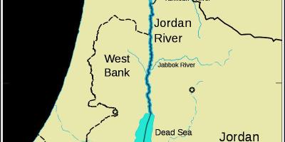 Јордан, река на Блиском Истоку мапи